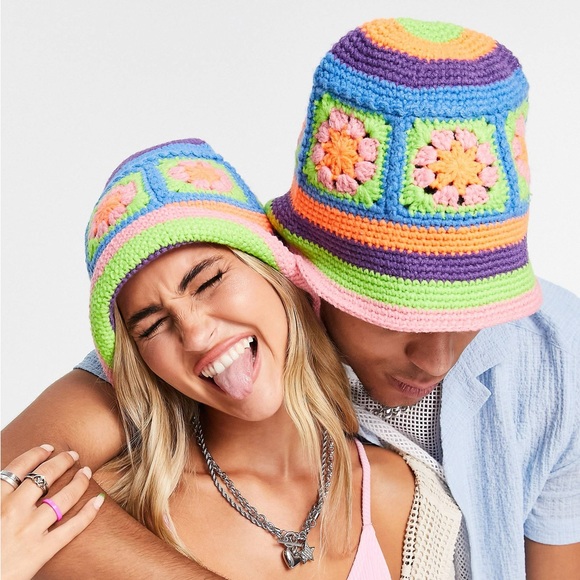 ASOS Accessories - COLLUSION Unisex crochet bucket hat.
